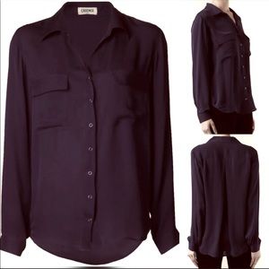 L’AGENCE Button Down Silk Shirt Size XS